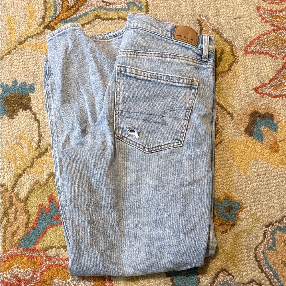 American Eagle Outfitters Light Blue Strigid Mom Jean